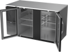 VBB58HC-FG-B | 58" Glass Doors Food Rated Back Bar in Black