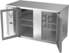 VBB58HC-FG-S | 58" Glass Doors Food Rated Back Bar in Stainless Steel