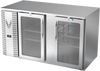 VBB58HC-FG-S | 58" Glass Doors Food Rated Back Bar in Stainless Steel