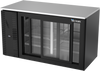 VBB58HC-F-GS-B | 58" Sliding Glass Doors Food Rated Back Bar in Black