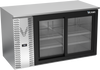 VBB58HC-F-GS-S | 58" Sliding Glass Doors Food Rated Back Bar in Stainless Steel