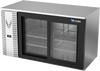 VBB58HC-F-GS-S | 58" Sliding Glass Doors Food Rated Back Bar in Stainless Steel