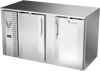 VBB58HC-F-S | 58" Solid Doors Food Rated Back Bar in Stainless Steel
