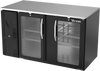 VBB58HC-G-B | 58" Glass Doors Back Bar in Black