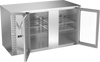 VBB58HC-G-S | 58" Glass Doors Back Bar in Stainless Steel
