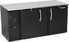 VBB68HC-F-B | 68" Solid Doors Food Rated Back Bar in Black
