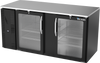 VBB68HC-FG-B | 68" Glass Doors Food Rated Back Bar in Black