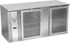 VBB68HC-FG-S | 68" Glass Doors Food Rated Back Bar in Stainless Steel