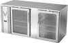 VBB68HC-FG-S | 68" Glass Doors Food Rated Back Bar in Stainless Steel