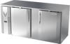 VBB68HC-F-S | 68" Solid Doors Food Rated Back Bar in Stainless Steel