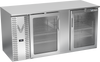 VBB68HC-G-S | 68" Glass Doors Back Bar in Stainless Steel