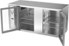 VBB68HC-G-S | 68" Glass Doors Back Bar in Stainless Steel