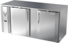 VBB68HC-S | 68" Solid Doors Back Bar in Stainless Steel
