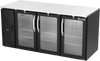 VBB72HC-FG-B | 72" Glass Doors Food Rated Back Bar in Black