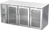 VBB72HC-FG-S | 72" Glass Doors Food Rated Back Bar in Stainless Steel