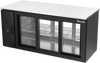VBB72HC-F-GS-PT-B | 72" Sliding Glass Doors Food Rated Pass-thru Back Bar in Black