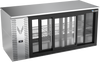 VBB72HC-F-GS-PT-S | 72" Sliding Glass Doors Food Rated Pass-thru Back Bar in Stainless Steel