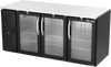 VBB72HC-G-B | 72" Glass Doors Back Bar in Black