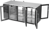 VBB72HC-G-PT-B | 72" Glass Doors Pass-thru Back Bar in Black