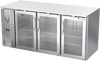 VBB72HC-G-S | 72" Glass Doors Back Bar in Stainless Steel