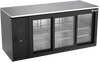 VBB72HC-GS-B | 72" Sliding Glass Doors Back Bar in Black