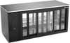VBB72HC-GS-PT-B | 72" Sliding Glass Doors Pass-thru Back Bar in Black