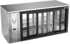 VBB72HC-GS-PT-S | 72" Sliding Glass Doors Pass-thru Back Bar in Stainless Steel