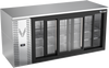 VBB72HC-GS-S | 72" Sliding Glass Doors Back Bar in Stainless Steel