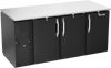 VBB72HC-PT-B | 72" Solid Doors Pass-thru Back Bar in Black