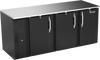 VBB78HC-B | 78" Solid Doors Back Bar in Black