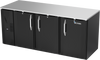 VBB78HC-F-B | 78" Solid Doors Food Rated Back Bar in Black