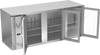 VBB78HC-FG-S | 78" Glass Doors Food Rated Back Bar in Stainless Steel