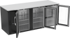 VBB78HC-G-B | 78" Glass Doors Back Bar in Black
