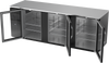 VBB94HC-FG-B | 94" Glass Doors Food Rated Back Bar in Black