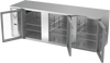 VBB94HC-FG-S | 94" Glass Doors Food Rated Back Bar in Stainless Steel