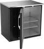 VBBN36HC-B | 36" Narrow Depth Solid Door Back Bar in Black