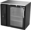 VBBN36HC-FG-B | 36" Narrow Depth Glass Door Food Rated Back Bar in Black