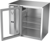 VBBN36HC-FG-S | 36" Narrow Depth Glass Door Food Rated Back Bar in Stainless Steel