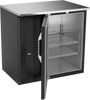 VBBN36HC-G-B | 36" Narrow Depth Glass Door Back Bar in Black