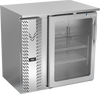 VBBN36HC-G-S | 36" Narrow Depth Glass Door Back Bar in Stainless Steel