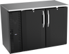 VBBN48HC-F-B | 48" Narrow Depth Solid Doors Food Rated Back Bar in Black