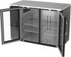 VBBN48HC-FG-B | 48" Narrow Depth Glass Doors Food Rated Back Bar in Black