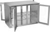 VBBN48HC-FG-PT-S | 48" Narrow Depth Glass Doors Food Rated Pass-thru Back Bar in Stainless Steel
