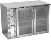 VBBN48HC-FG-S | 48" Narrow Depth Glass Doors Food Rated Back Bar in Stainless Steel