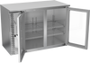 VBBN48HC-FG-S | 48" Narrow Depth Glass Doors Food Rated Back Bar in Stainless Steel