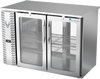 VBBN48HC-G-PT-S | 48" Narrow Depth Glass Doors Pass-thru Back Bar in Stainless Steel