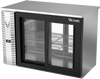VBBN48HC-F-GS-PT-S | 48" Narrow Depth Sliding Glass Doors Food Rated Pass-thru Back Bar in Stainless Steel