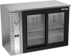 VBBN48HC-GS-S | 48" Narrow Depth Sliding Glass Doors Back Bar in Stainless Steel