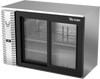 VBBN48HC-GS-S | 48" Narrow Depth Sliding Glass Doors Back Bar in Stainless Steel