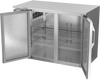 VBBN48HC-S | 48" Narrow Depth Solid Doors Back Bar in Stainless Steel